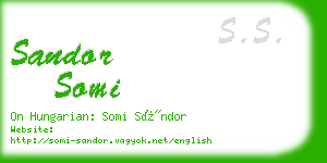 sandor somi business card